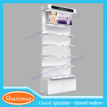 customized make light box floor cosmetic display stand for cosmetics store